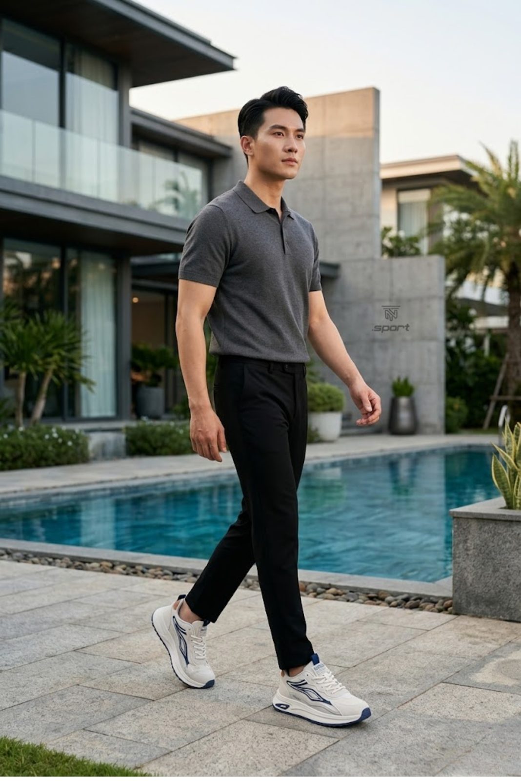 Sneaker 5009 phối quần tây